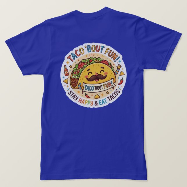 A Camiseta Gráfica Excêntrica "Nacho Average Taco" (Verso do Design)