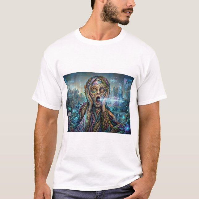 A Camiseta Grita Cibernética – Masculina (Frente)