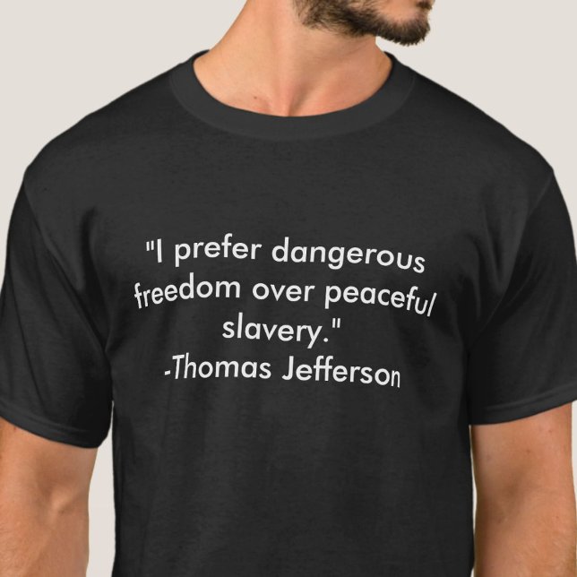 A camiseta Jefferson cita a liberdade (Criador carregado)