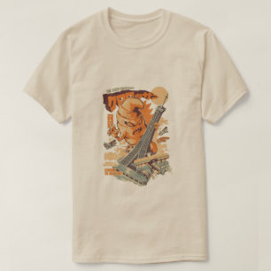 A camiseta Kaiju Croissant Effel Paris