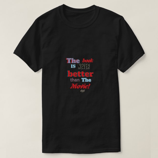 A camiseta não é melhor que o livro (Frente do Design)