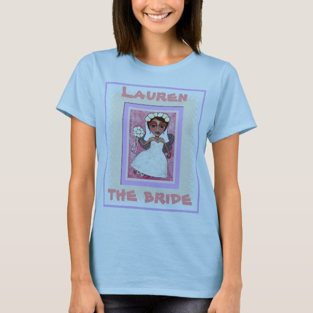 A camiseta personalizada do casamento do BRIDE FAI (Frente)