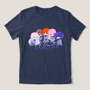 A Camiseta Tri-Blend dos Personagens Olhando