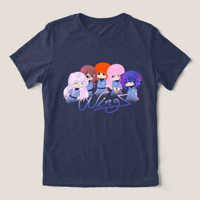 A Camiseta Tri-Blend dos Personagens Olhando (Design frontal)
