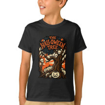 A Camiseta Vintage da Árvore do Halloween
