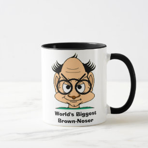 A caneca a mais grande do Brown-Noser do mundo