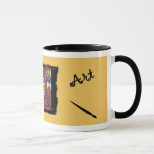 A caneca customizável do artista