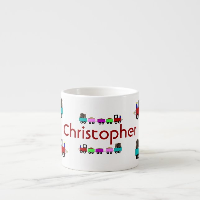 A caneca da criança personalizada do trem de Choo (Frente)