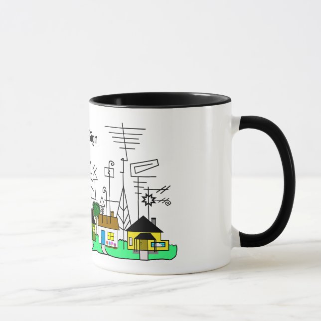 A caneca da rua do radioamador   personaliza-o! (Direita)