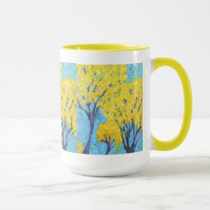 A caneca das árvores amarelas