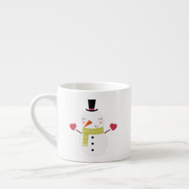 A caneca das crianças do floco de neve do boneco