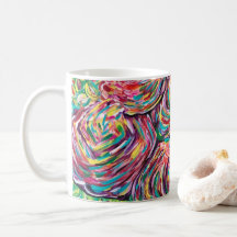 A caneca de café bonito, caneca artística,