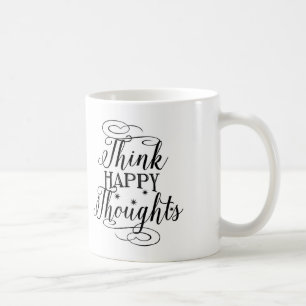 A caneca de café da tipografia, pensa pensamentos