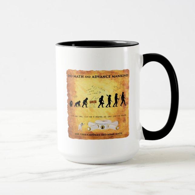A caneca de café este homem das cavernas esperto (Direita)