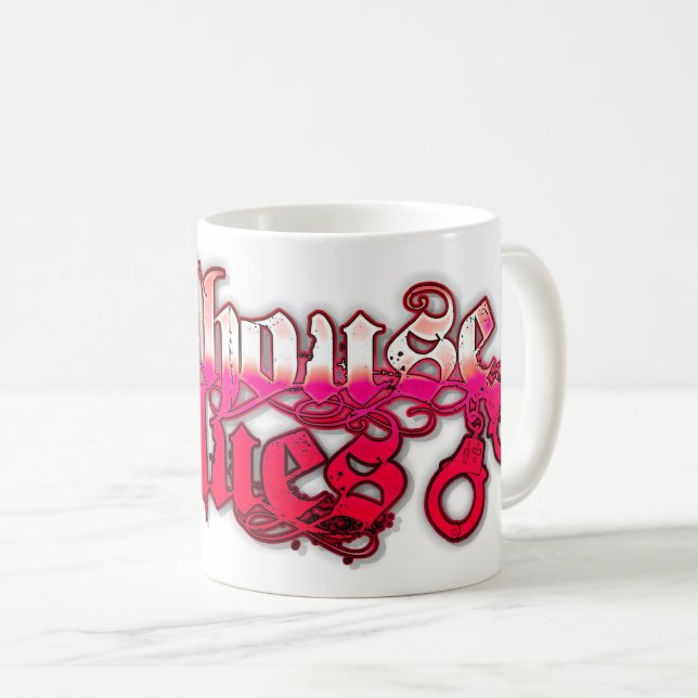 A Caneca de Café Oficial Jailhouse Blues® para Ela (Frente Esquerda)