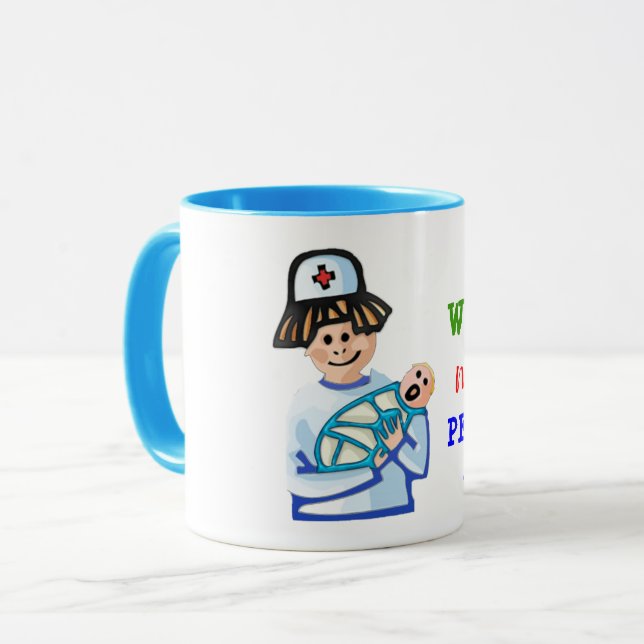 A caneca de café pediatra de inquietação da (Frente Esquerda)