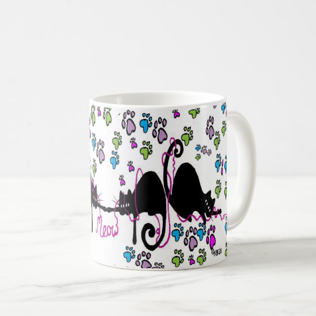 A caneca de café "purr-fect" (Frente Esquerda)