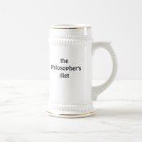 a caneca de cerveja da dieta do filósofo (da mão