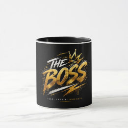 A Caneca de Poder de Luxo Dourada - Coroa do Chefe