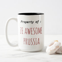 A caneca de Prússia de impressionante