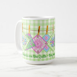 A caneca de Quilter - citações - quadrados da