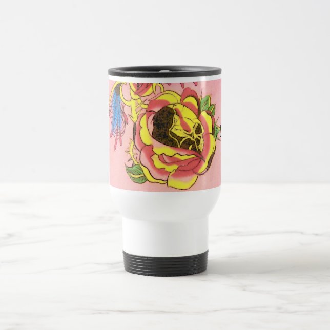 A caneca de viagem cor-de-rosa do design do (Centro)