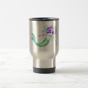 A caneca de viagem da sereia