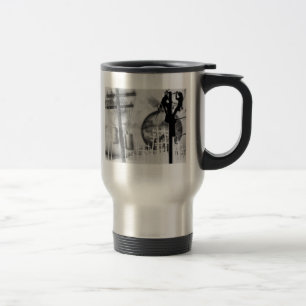 A caneca de viagem do lineman