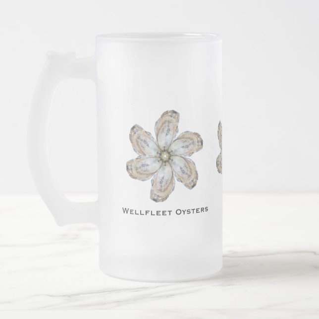 A caneca de vidro da flor da ostra - projete A (Esquerda)
