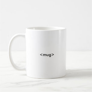 A caneca do codificador do HTML, <mug></mug>