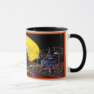 A caneca do Dia das Bruxas "mantem-se funcionar "