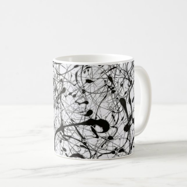 A caneca do Pollock - Número 4 - Série Art Mug  (Frente Esquerda)
