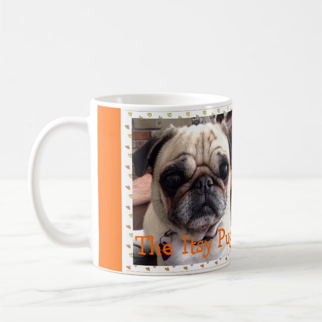 A caneca do Pug de Itsy: Bem, olá! lá! (Esquerda)