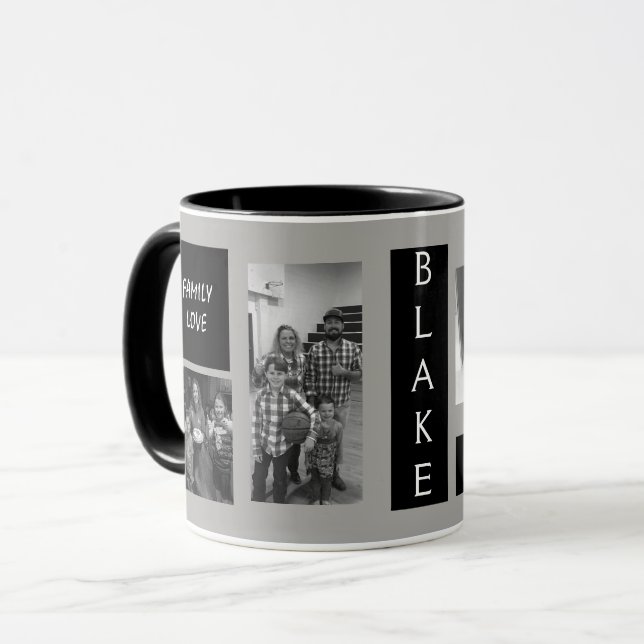 A caneca dos homens cinzentos pretos (Frente Esquerda)