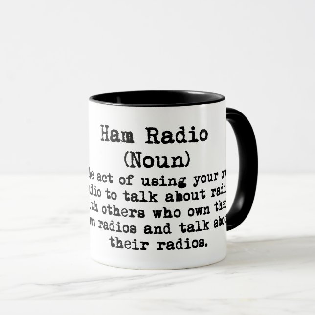 A caneca engraçada da definição do radioamador (Frente Esquerda)