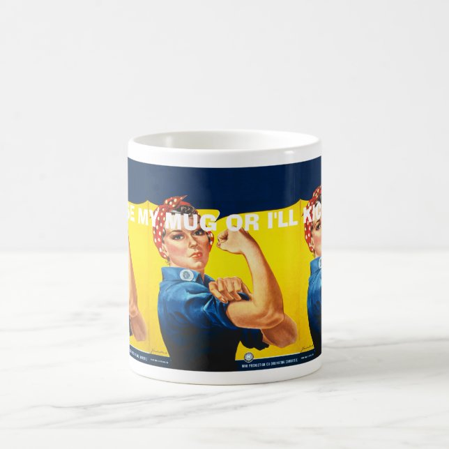 a caneca feita sob encomenda engraçada do vintage, (Centro)