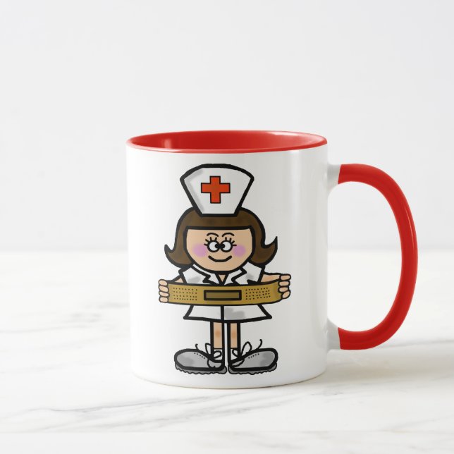 A caneca fêmea da enfermeira personaliza-o! (Direita)