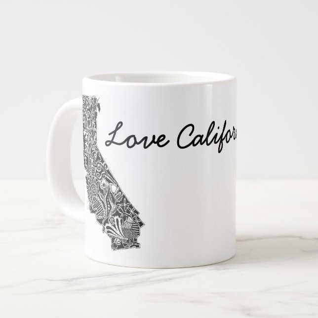 A caneca "Love California" (Frente Esquerda)