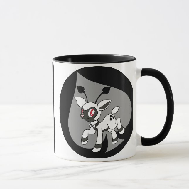 A caneca preto e branco de Dears da cintilação (Direita)