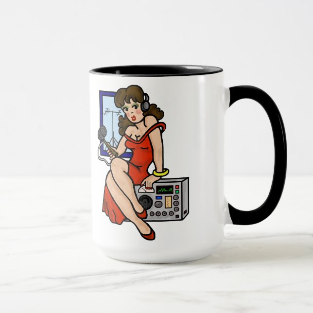 A caneca triguenha da menina Pin-acima do (Direita)