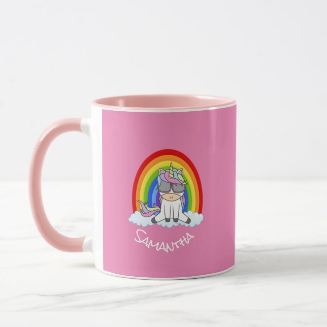 A Caneca Unicórnio Rosa Perfeita para o Aniversári (Esquerda)