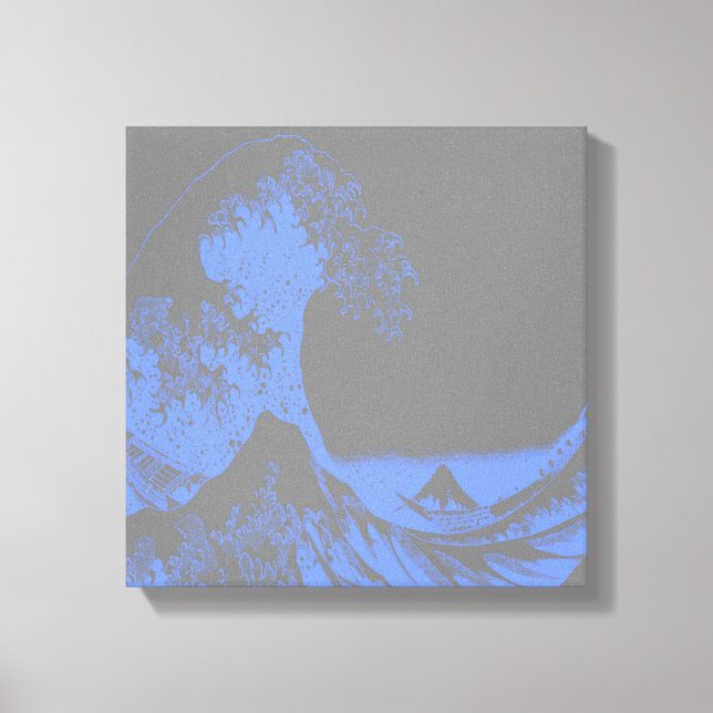 A Canvas da onda do Excelente azul e Cinza (Frente)