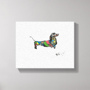 A Canvas Dachshund