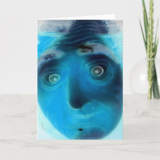 A cara do cartão do medo, teme-me