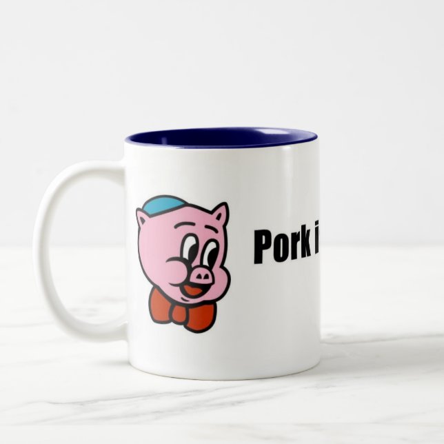A carne de porco é caneca Kosher do 2-Tom (Esquerda)