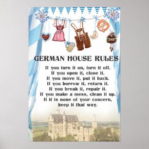 A casa alemão ordena o poster