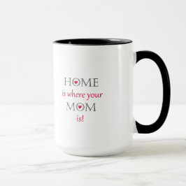 A casa é o lugar onde sua mamã é caneca