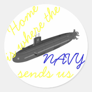 A casa é onde o marinho nos envia autocolantes sub