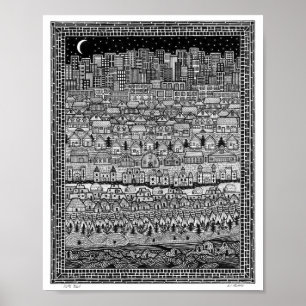 A casa enfileira o poster