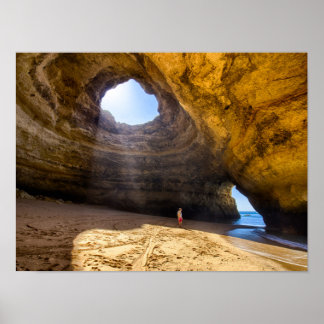 A caverna Benagil no Algarve Portugal Poster